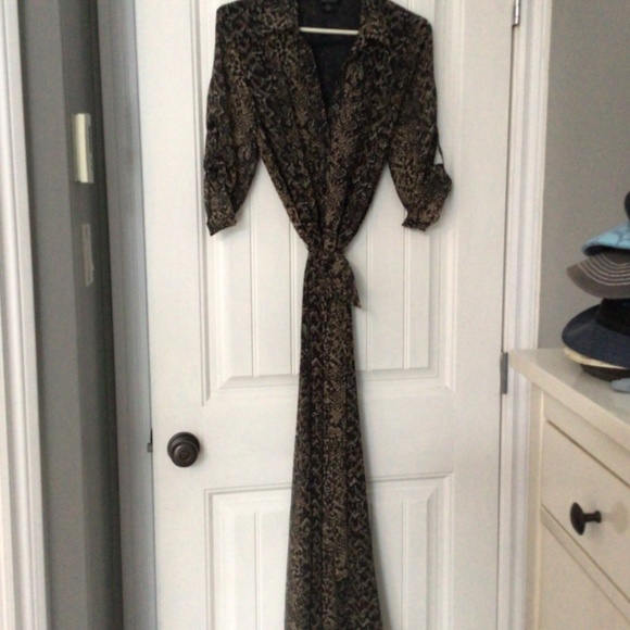 NWOT Moda International Brown/Black Animal Print Lined Dress - Picture 10 of 12
